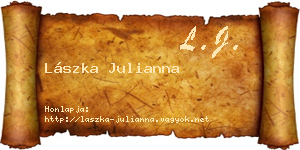 Lászka Julianna névjegykártya