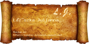 Lászka Julianna névjegykártya